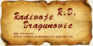 Radivoje Dragunović vizit kartica